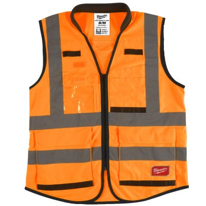 Vesta s vysokou viditelností MILWAUKEE PREMIUM oranžová