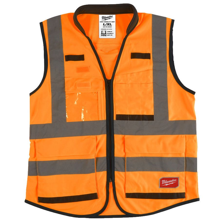 Vesta s vysokou viditelností MILWAUKEE PREMIUM oranžová vel. L/XL