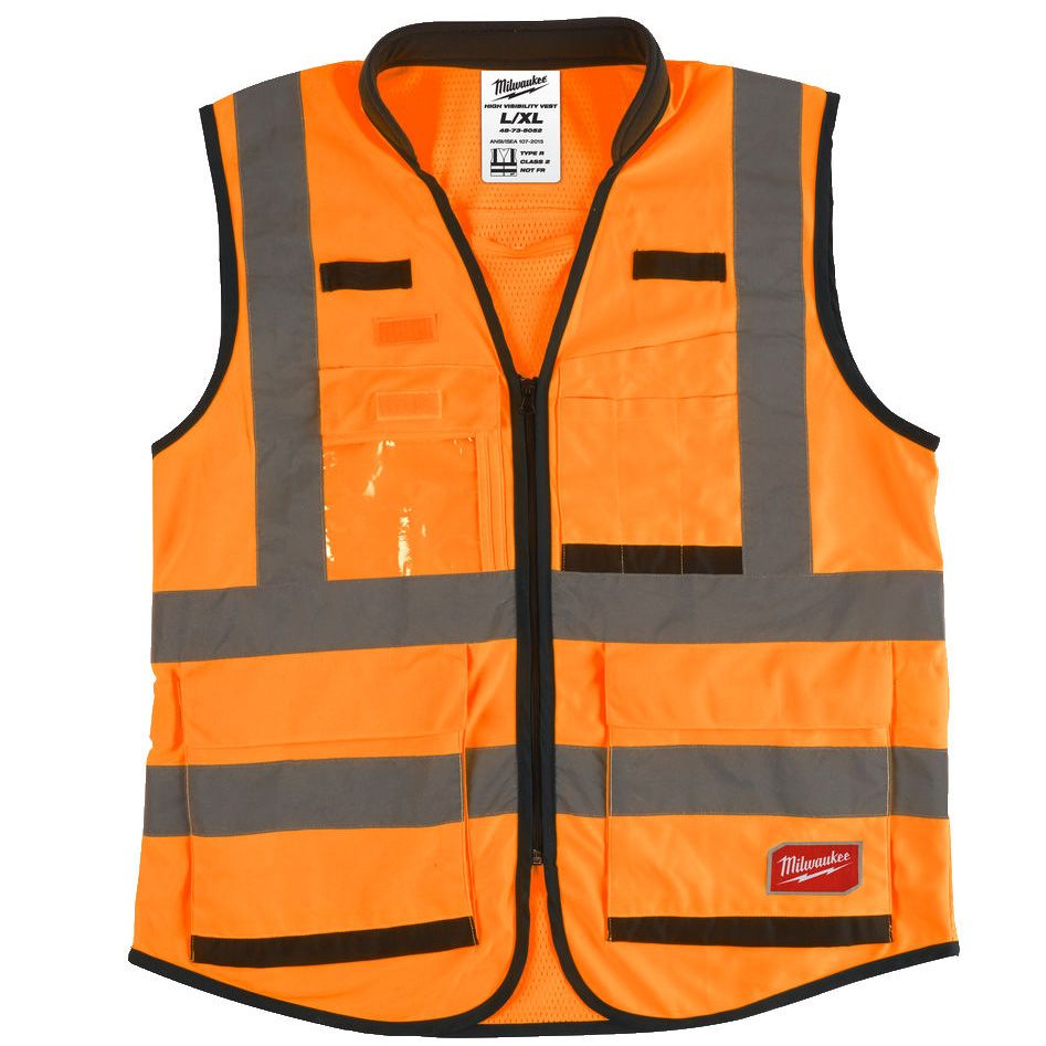 Vesta s vysokou viditelností MILWAUKEE PREMIUM oranžová vel. XXL/3XL
