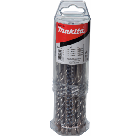 Sada příklepových vrtáků MAKITA SDS-Plus V Plus 12 ks B-49096
