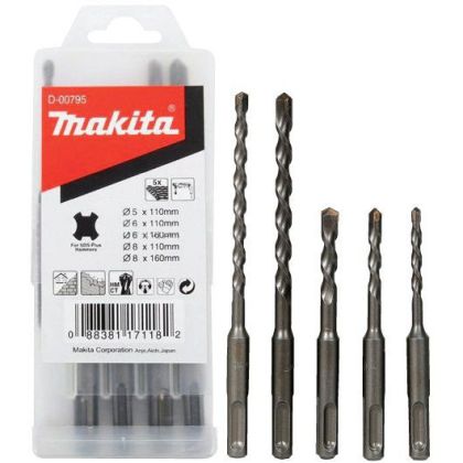 Sada příklepových vrtáků MAKITA SDS-Plus 5 ks D-00795