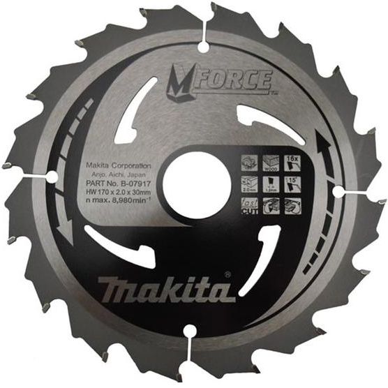 Pilový kotouč MAKITA MFORCE 170 x 30 mm 16 zubů