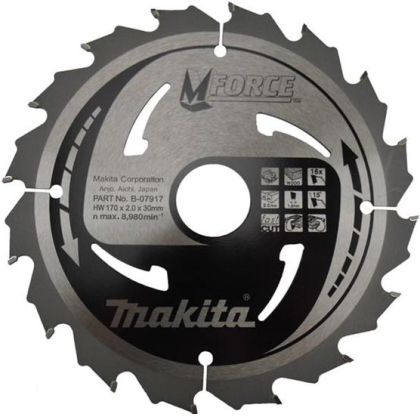 Pilový kotouč MAKITA MFORCE 170 x 30 mm 16 zubů