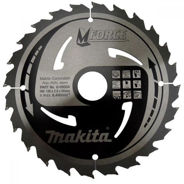 Pilový kotouč MAKITA MFORCE 180 x 30 mm 24 zubů