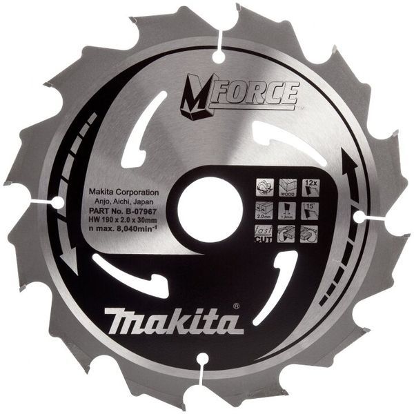 Pilový kotouč MAKITA MFORCE 190 x 30 mm 12 zubů