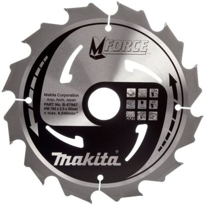 Pilový kotouč MAKITA MFORCE 190 x 30 mm 12 zubů