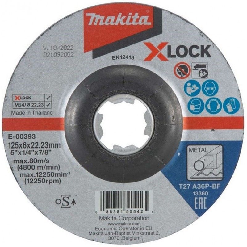 Brusný kotouč na kov MAKITA X-LOCK 125 x 6,0 mm