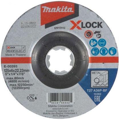 Brusný kotouč na kov MAKITA X-LOCK 125 x 6,0 mm
