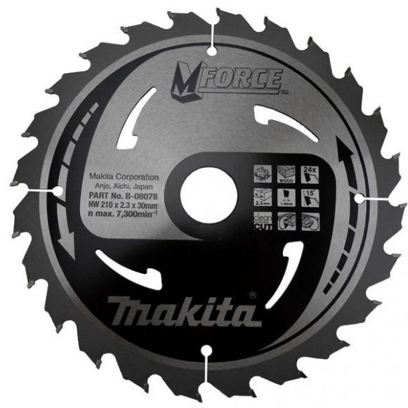 Pilový kotouč MAKITA MFORCE 210 x 30 mm 24 zubů