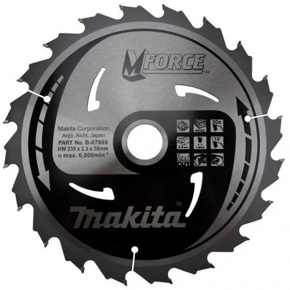 Pilový kotouč MAKITA MFORCE 235 x 30 mm 20 zubů