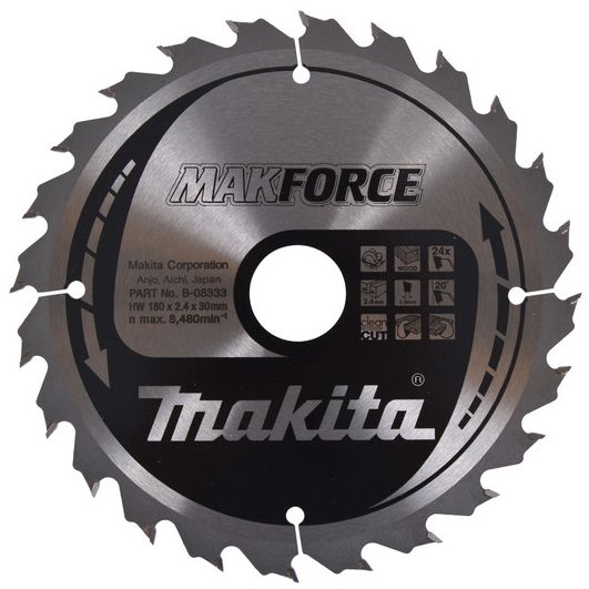 Pilový kotouč MAKITA MAKFORCE 180 x 30 mm 24 zubů