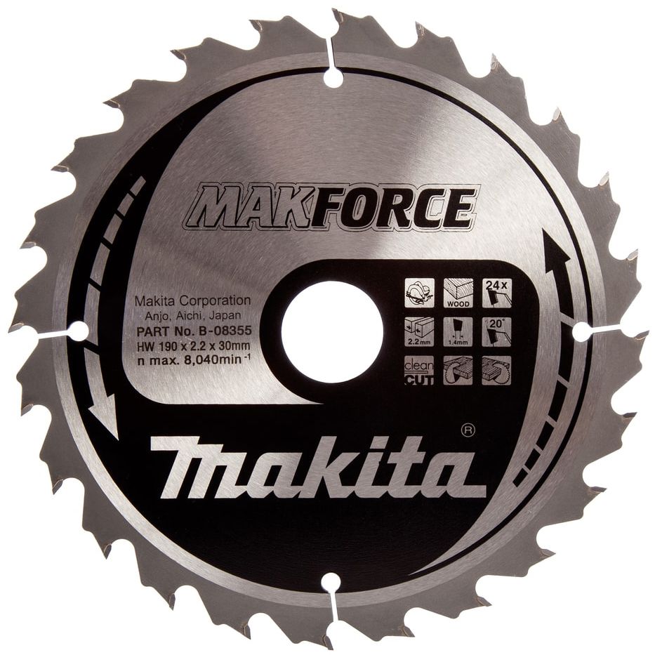 Pilový kotouč MAKITA MAKFORCE 190 x 30 mm 24 zubů