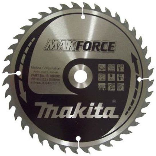 Pilový kotouč MAKITA MAKFORCE 190 x 15,88 mm 40 zubů