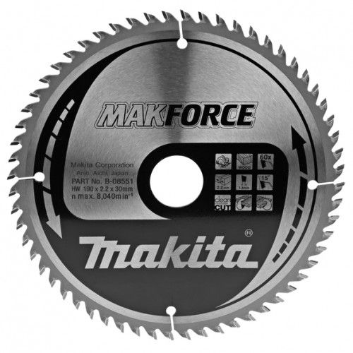 Pilový kotouč MAKITA MAKFORCE 190 x 30 mm 60 zubů