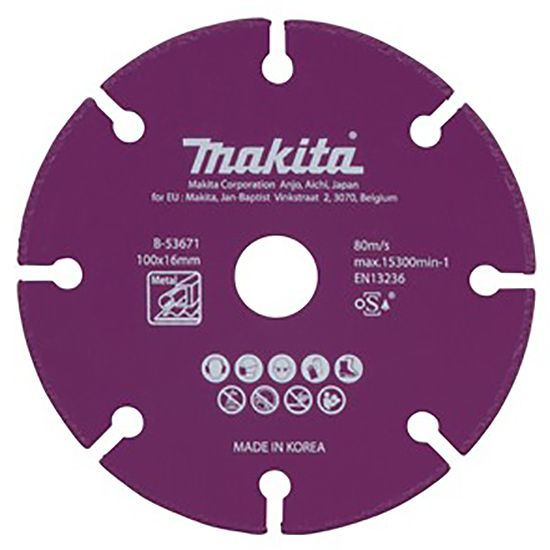 Diamantový kotouč pro aku úhlové brusky MAKITA 100 mm železo