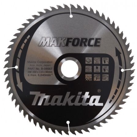 Pilový kotouč MAKITA MAKFORCE 230 x 30 mm 60 zubů