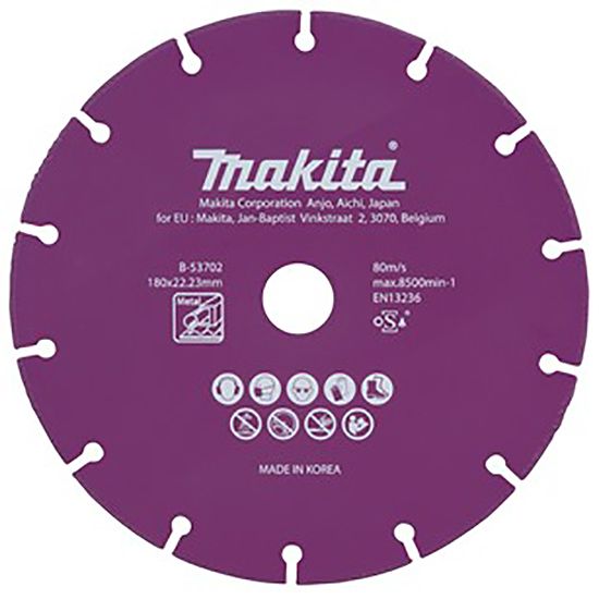 Diamantový kotouč pro aku úhlové brusky MAKITA 180 mm železo