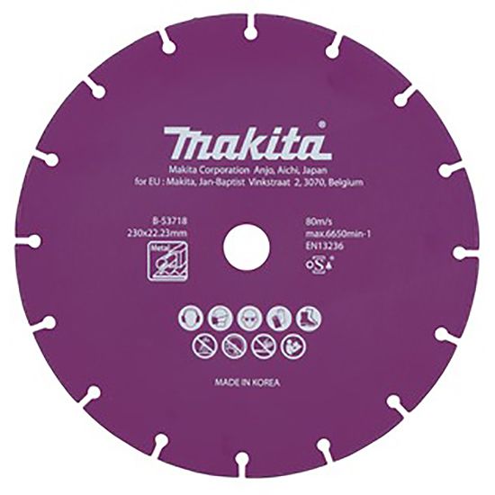 Diamantový kotouč pro aku úhlové brusky MAKITA 230 mm železo
