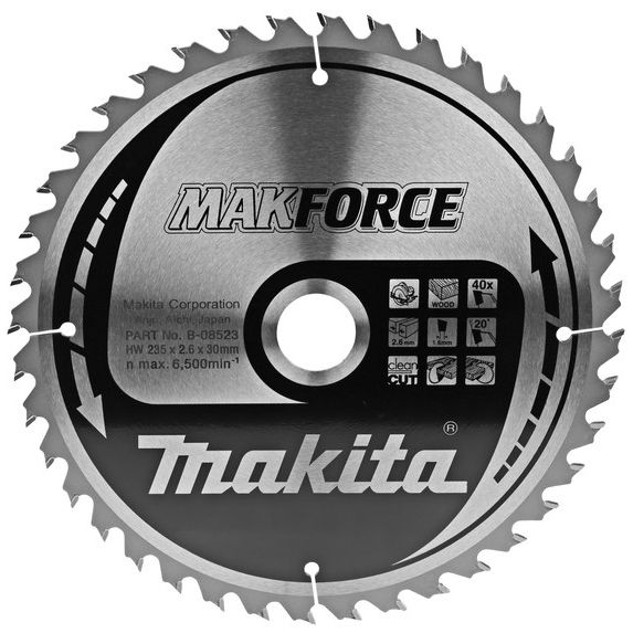 Pilový kotouč MAKITA MAKFORCE 235 x 30 mm 40 zubů