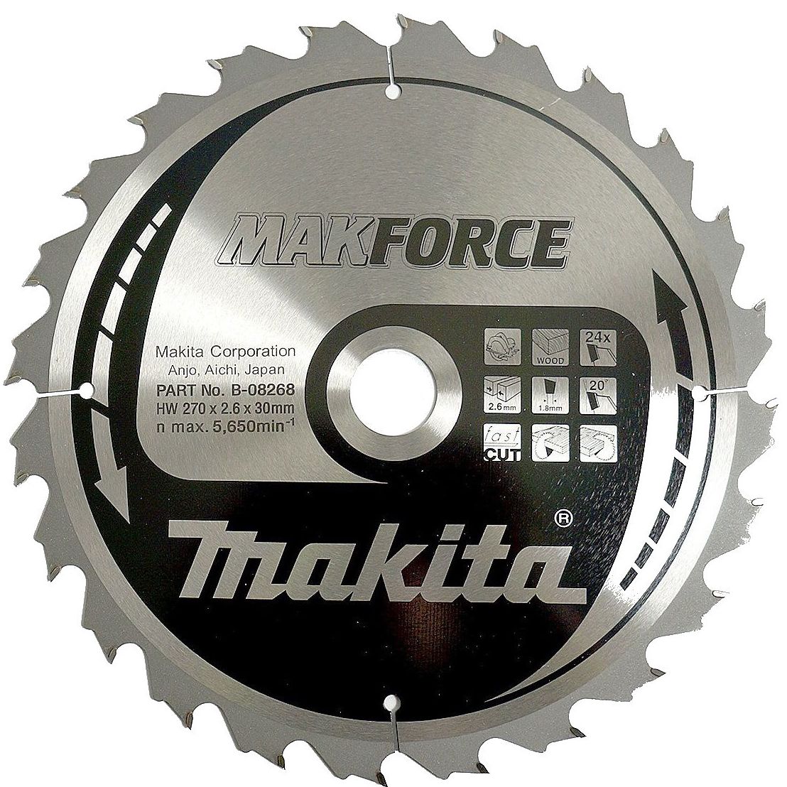 Pilový kotouč MAKITA MAKFORCE 270 x 30 mm 24 zubů