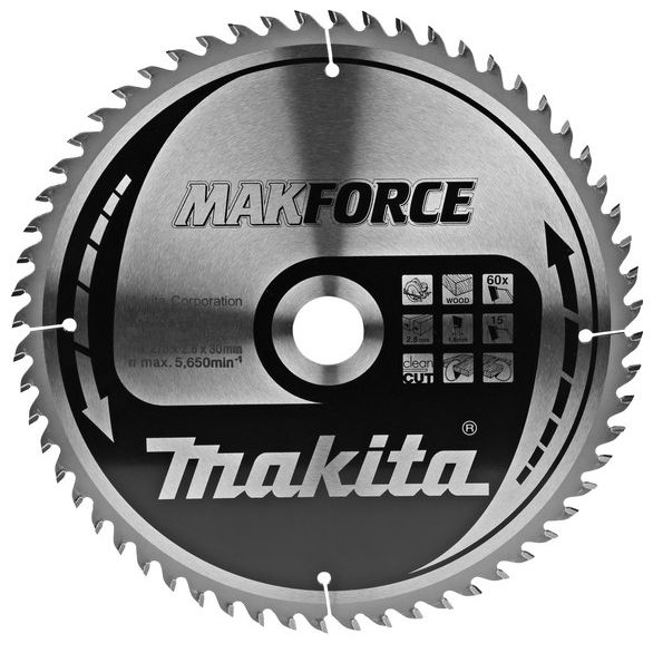 Pilový kotouč MAKITA MAKFORCE 270 x 30 mm 60 zubů