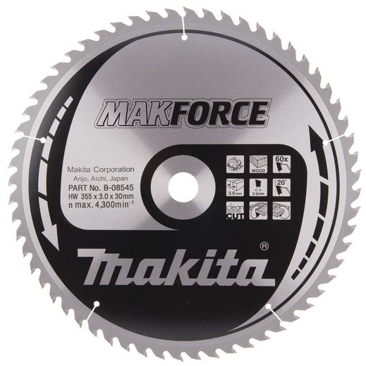 Pilový kotouč MAKITA MAKFORCE 355 x 30 mm 60 zubů