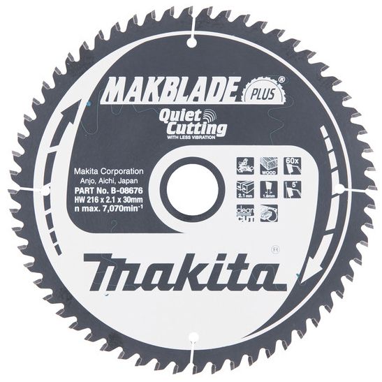 Pilový kotouč MAKITA MAKBLADE PLUS 216 x 30 mm 60 zubů