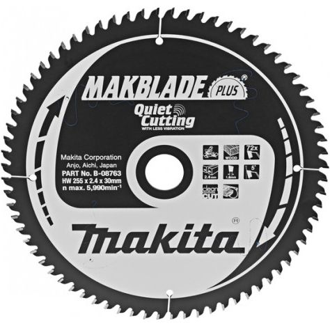 Pilový kotouč MAKITA MAKBLADE PLUS 255 x 30 mm 72 zubů