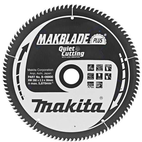Pilový kotouč MAKITA MAKBLADE PLUS 260 x 30 mm 100 zubů