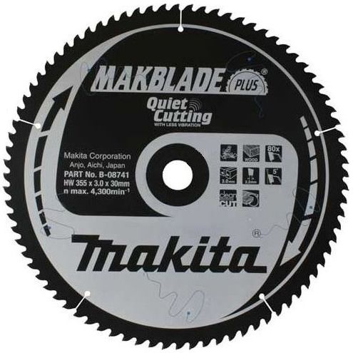 Pilový kotouč MAKITA MAKBLADE PLUS 355 x 30 mm 80 zubů