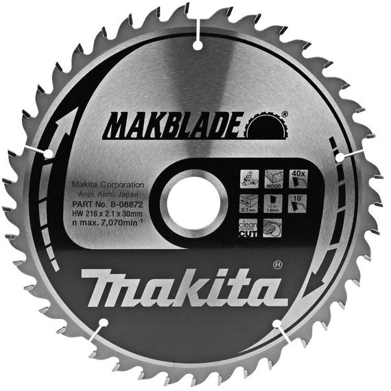 Pilový kotouč MAKITA MAKBLADE 216 x 30 mm 40 zubů