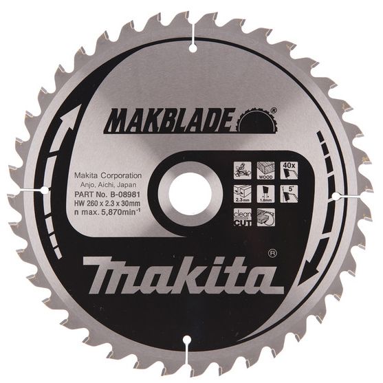 Pilový kotouč MAKITA MAKBLADE 260 x 30 mm 32 zubů