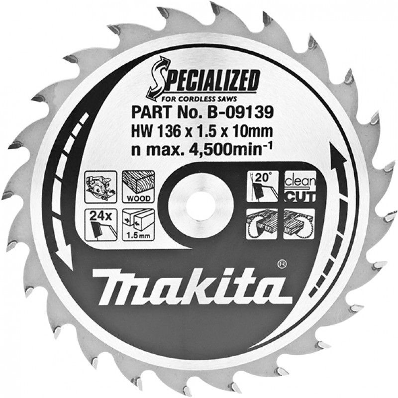 Pilový kotouč pro aku pily MAKITA 136 x 10 mm 24 zubů