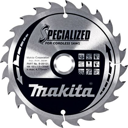 Pilový kotouč pro aku pily MAKITA 160 x 20 mm 24 zubů