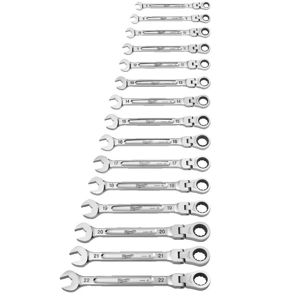 Sada ráčnových klíčů s kloubovou hlavou MILWAUKEE MAX BITE 15 ks