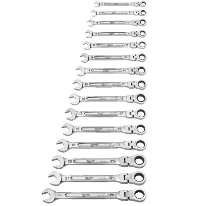 Sada ráčnových klíčů s kloubovou hlavou MILWAUKEE MAX BITE 15 ks