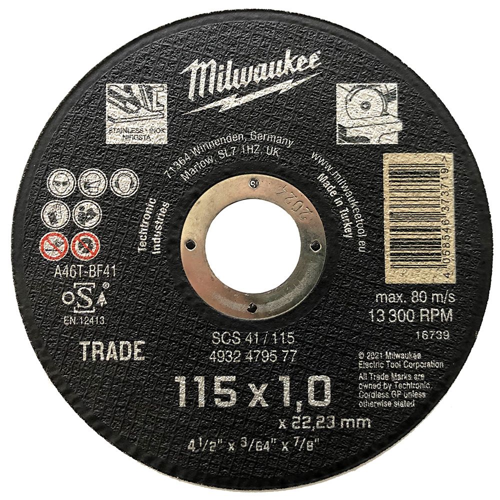 Řezný kotouč na kov MILWAUKEE SCS 41 115x1,0x22,2 mm