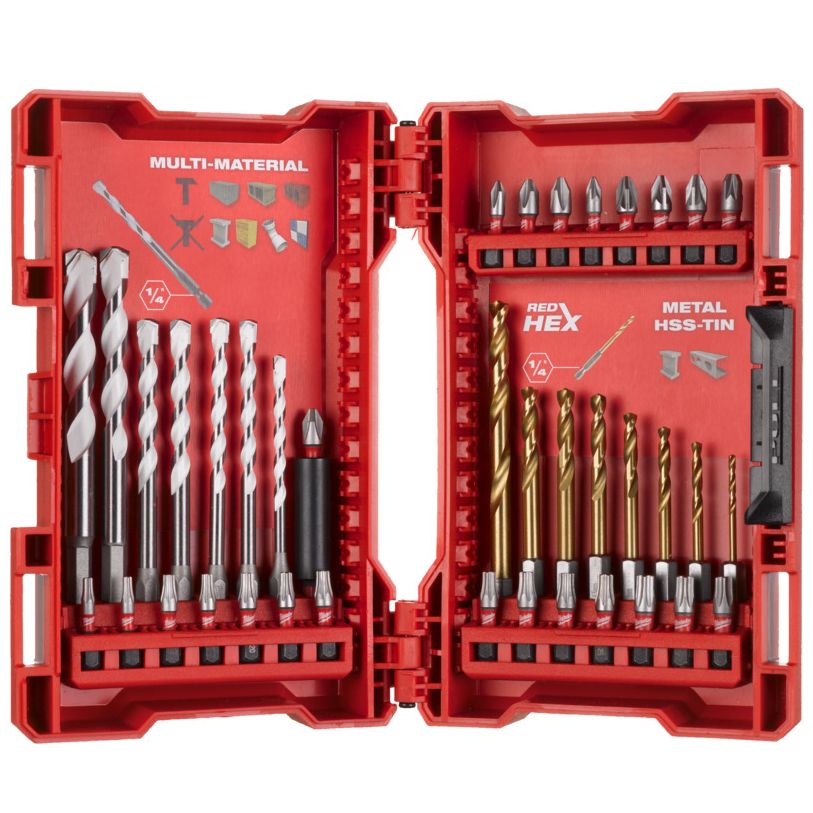 Sada bitů a vrtáků MILWAUKEE 39 ks