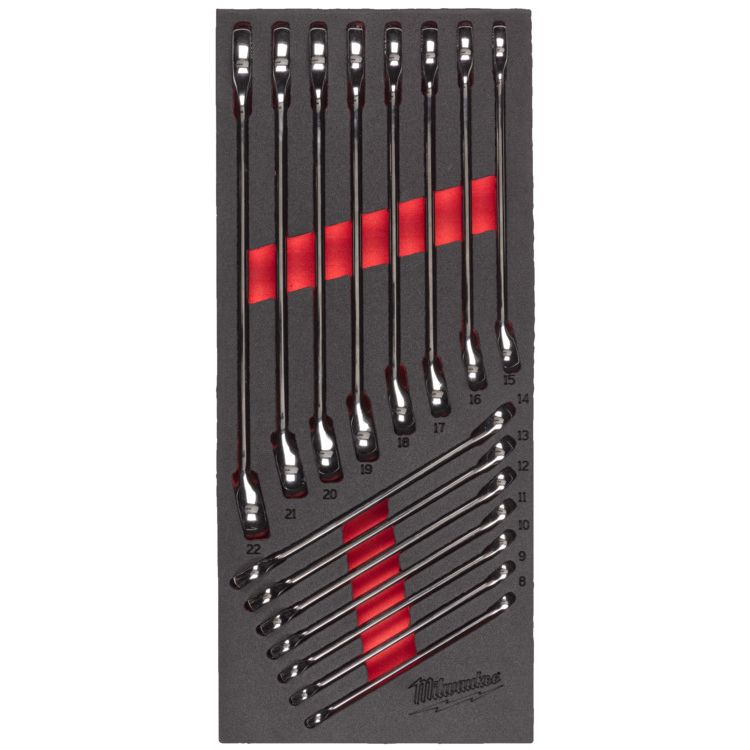 Pěnová vložka MILWAUKEE se sadou kombinovaných klíčů 15 ks