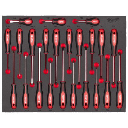 Pěnová vložka MILWAUKEE se sadou šroubováků TRI-LOBE 23 ks