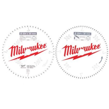 Sada 2 řezných kotoučů MILWAUKEE CSB P W 254 mm 60 a 80 zubů