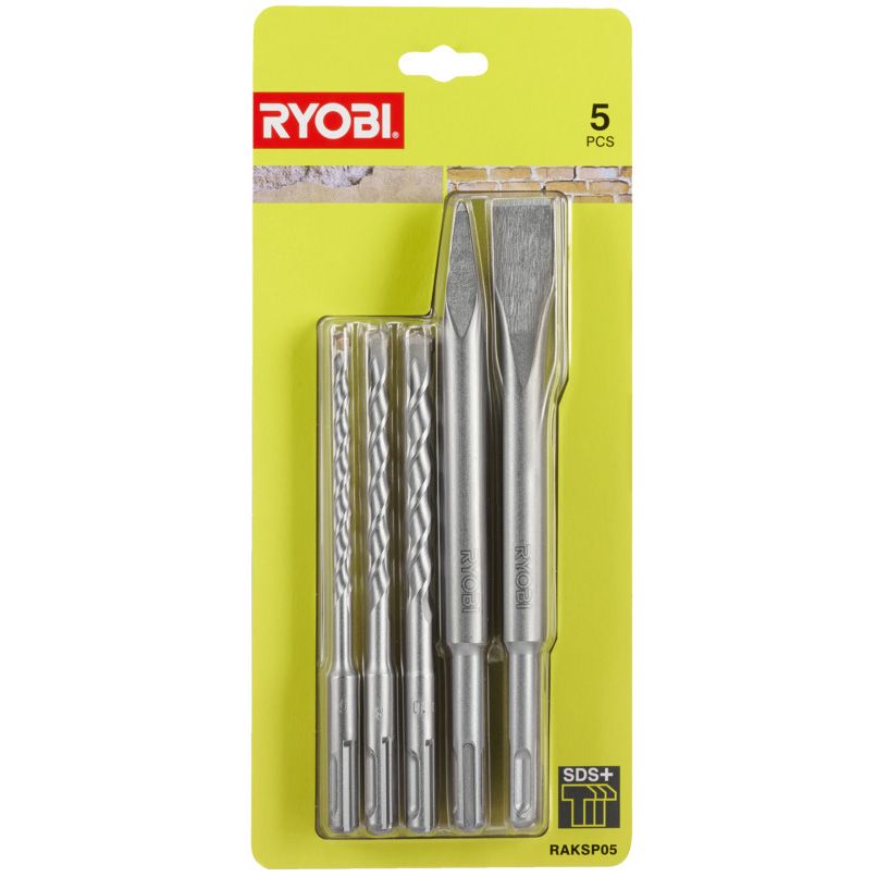 Sada vrtáků a sekáčů RYOBI RAKSP05 SDS+ 5 ks