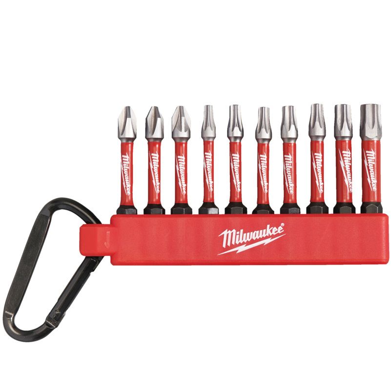 Sada bitů MILWAUKEE SHOCKWAVE IMPACT DUTY 10 ks s karabinou