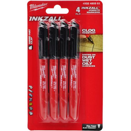 Sada značkovačů MILWAUKEE INKZALL černé 4 ks