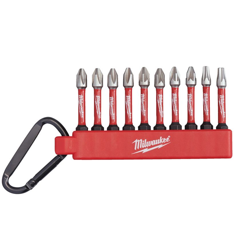 Sada bitů MILWAUKEE SHOCKWAVE IMPACT DUTY 10 ks s karabinou SET2