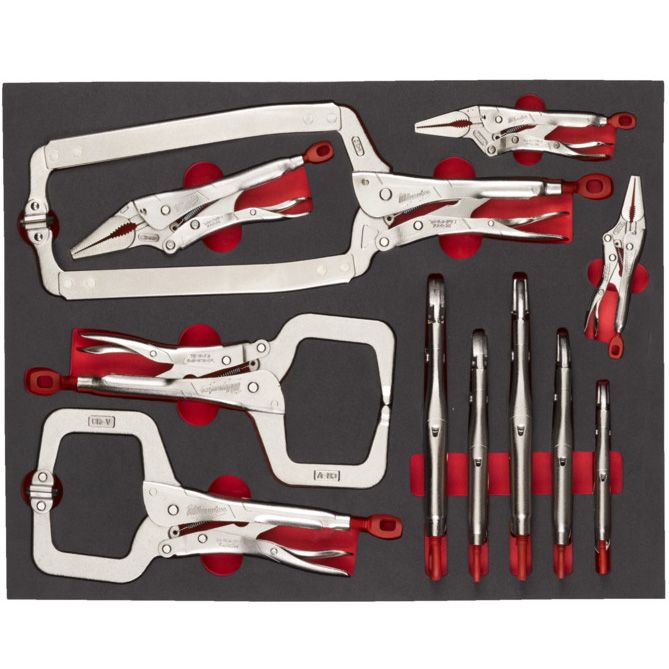 Pěnová vložka MILWAUKEE se sadou samosvorných kleští 11 ks