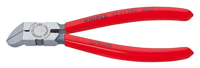 Štípací kleště na plasty zahnuté KNIPEX 7211160