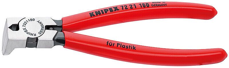 Štípací kleště na plasty zahnuté KNIPEX 7221160