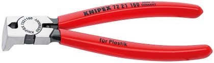 Štípací kleště na plasty zahnuté KNIPEX 7221160