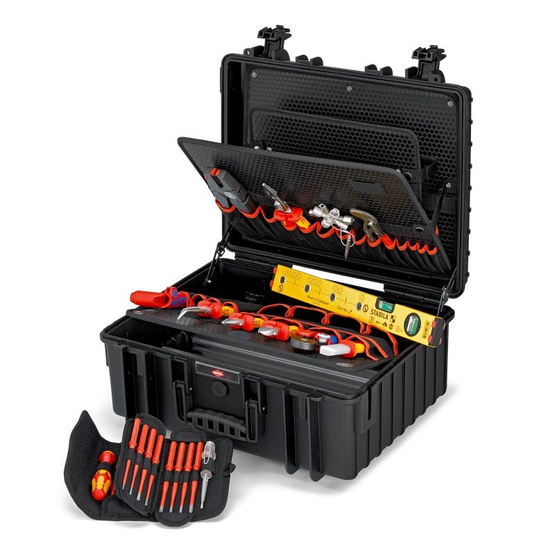 Sada nářadí pro elektroniku KNIPEX Elektro v kufru Robust34 002136
